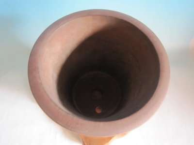 画像2: Ｈ-106　中国　古盆器　「中渡紫泥外縁丸下方」　美術鉢