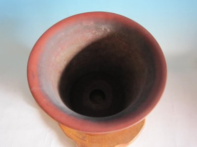 画像2: Ｈ-107　中国　古盆器　「中渡紅泥外縁丸下方」　美術鉢