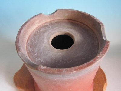 画像3: Ｈ-107　中国　古盆器　「中渡紅泥外縁丸下方」　美術鉢