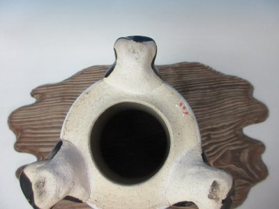 画像3: Ｈ-8　京楽焼　新品　「布施覚氏作 白胴縄縁 春御所車」　春蘭鉢　5.5号