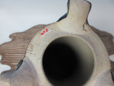 画像3: Ｈ-10　京楽焼　新品　「布施覚氏作 縄縁プラチナ 唐草菊模様」　春蘭鉢　5.5号