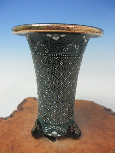 画像2: Ｈ-44　京楽焼　新品　「愛楽園製 亀甲模様」　春蘭鉢　3.5号
